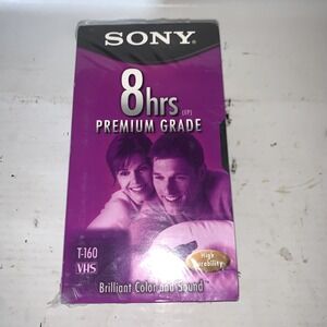 Sony VHS Tape Blank VCR Video Cassette Video Camera Premium Grade 4 Pack 8hrs
